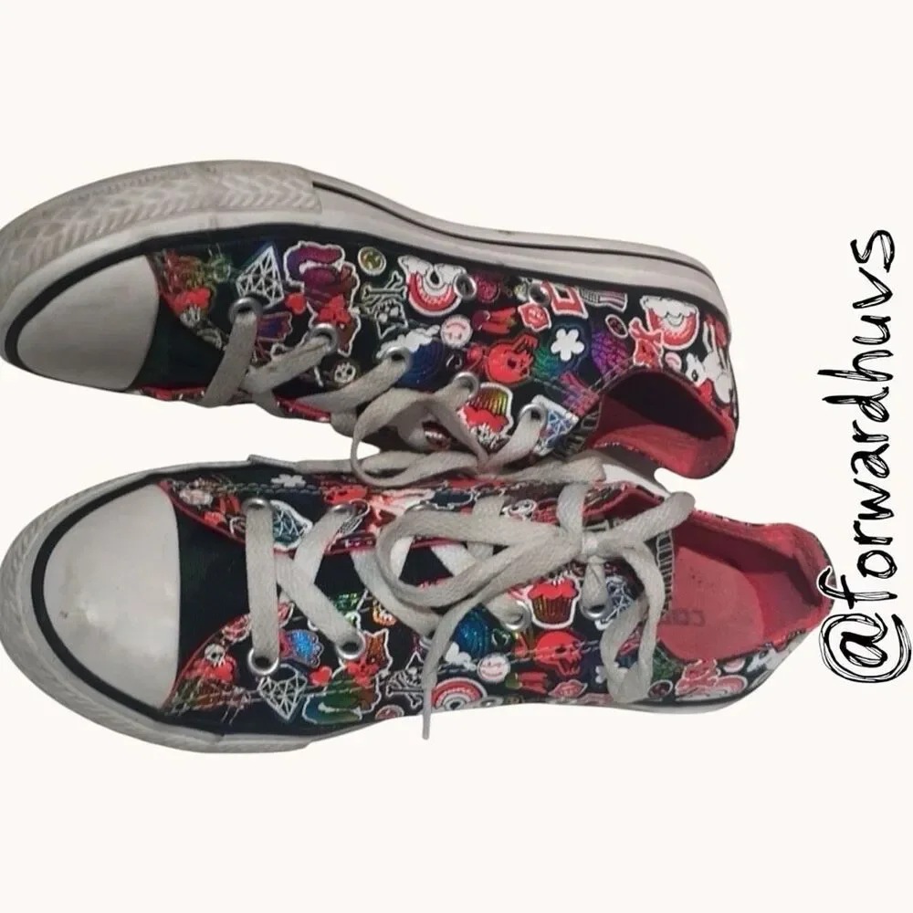 Converse All Star Unicorn Rainbow Emo Y2K Low Top Sneakers Youth 4
